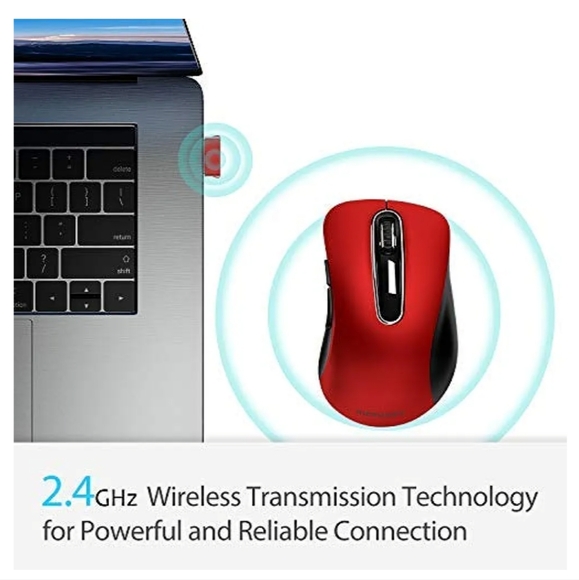 WIRELESS MOUSE, RED - Picture 4 of 10